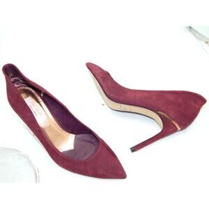 Ted Baker Savioz London Suede Pump Burgundy Size US 8.5 EUR 39